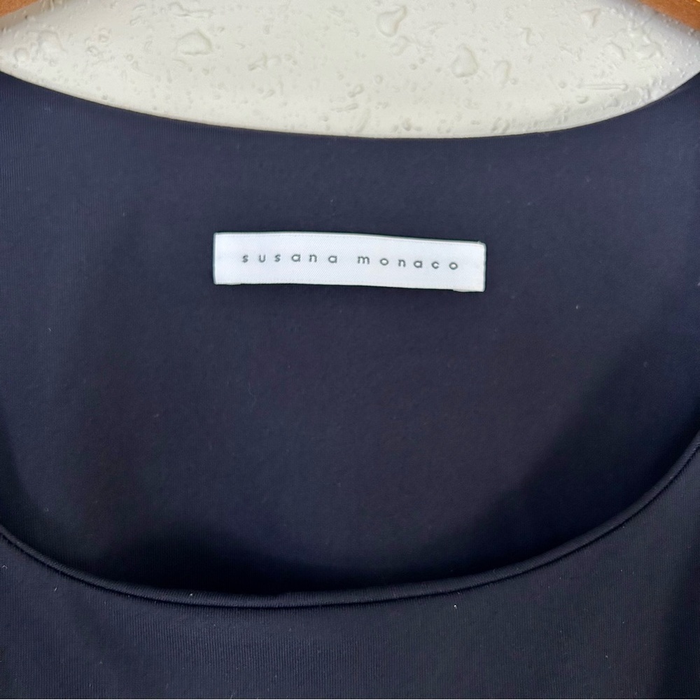 Susana Monaco Revolve Navy Blue Sleeveless Scoop Neck Side Strap Dress XS - Picture 5 of 10